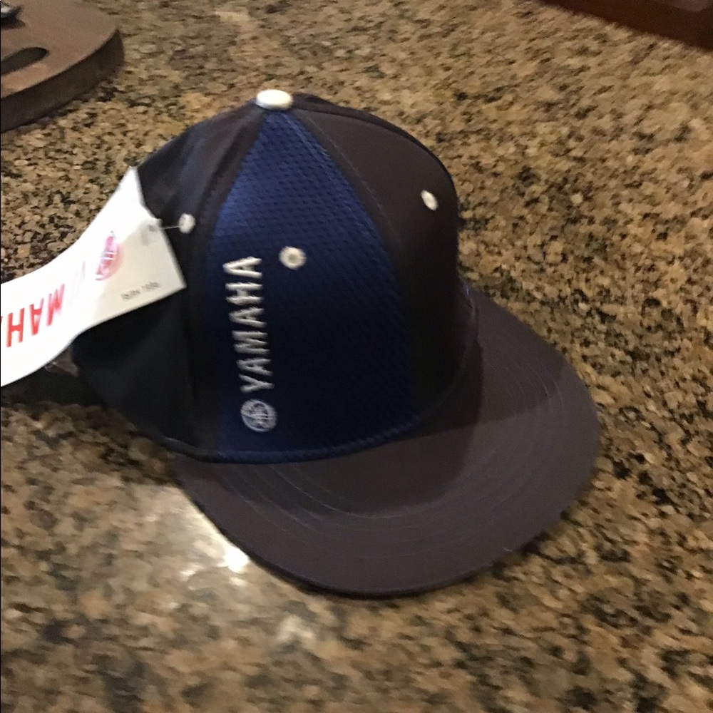 Yamaha Flat Bill Hat Cap blue/black ball cap